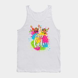 Happy Holi Blue 2024, Festival Hindu Of Spring, Indian Spring, Color India Hindu Tank Top